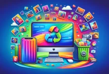 صورة توضح استعادة الصور المحذوفة باستخدام برنامج متخصص."