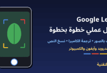 هاتف يستخدم عدسة Google Lens للتعرف على نبتة مع عنوان شرح Google Lens خطوة بخطوة - ربيع التقنية
