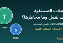 عملتا USDT وUSDC مع عنوان العملات المستقرة كيف تعمل وما مخاطرها - ربيع التقنية
